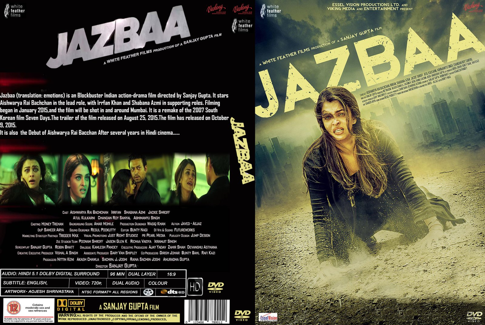 jazbaa 2015 hindi movie dvdrip free hd quality 720p or 1080i